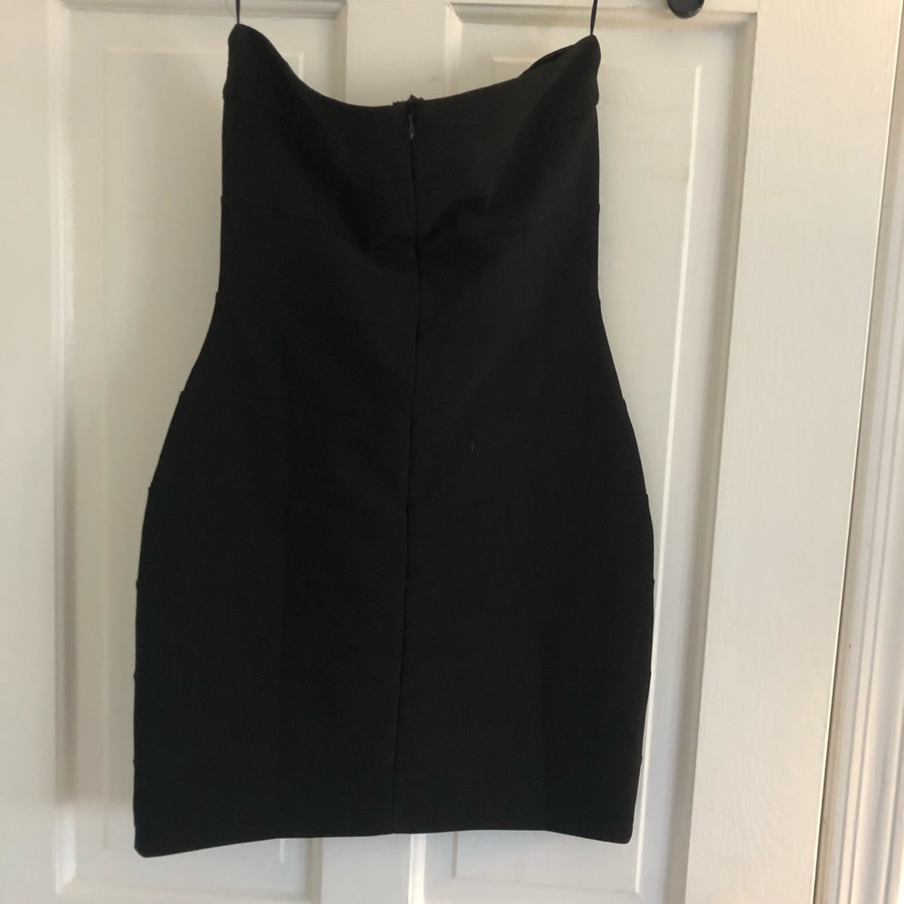 Tobi black strapless body con dress with cutout - Picture 3 of 6